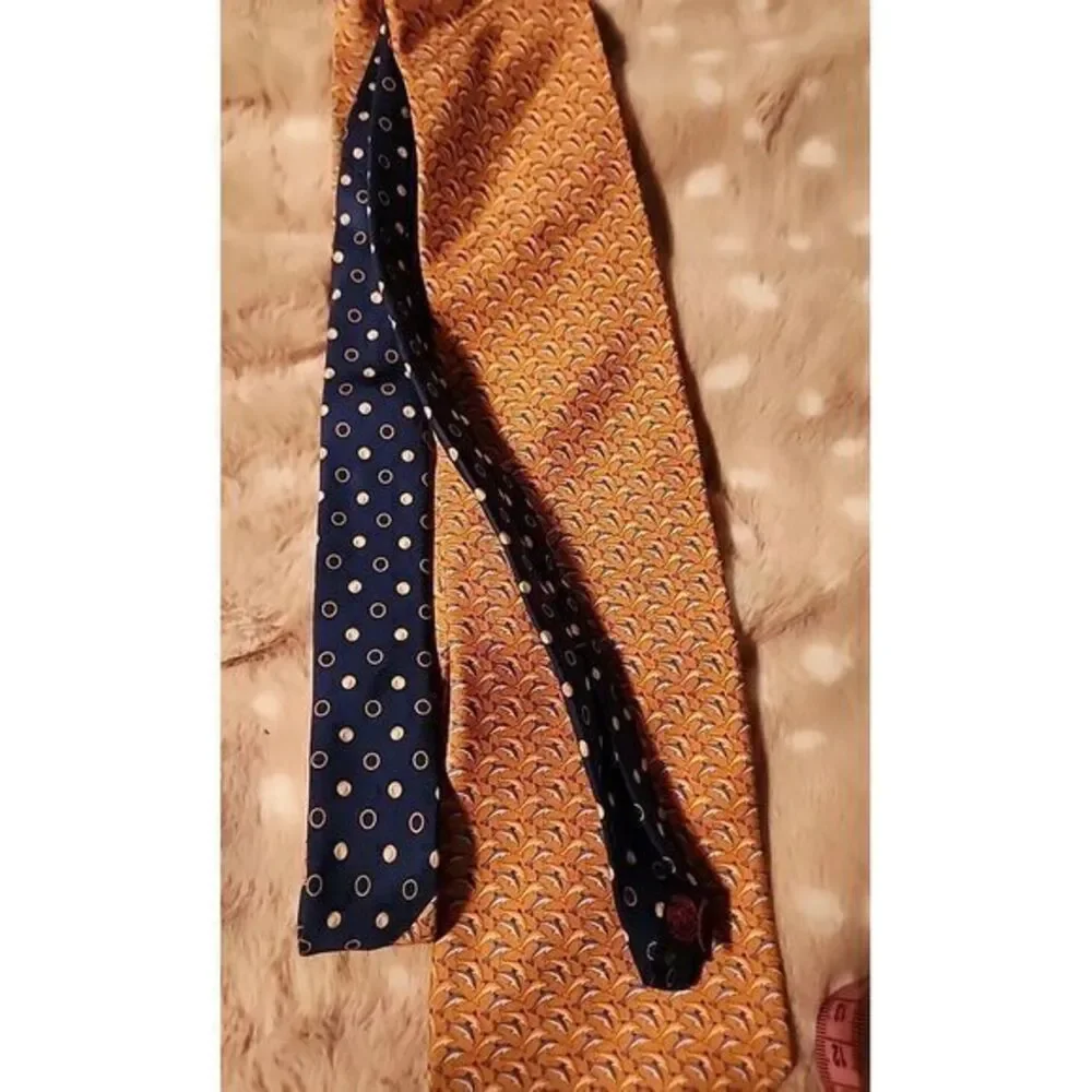 Tommy Hilfiger Orange Dolphins Men's Silk Neck Tie 58